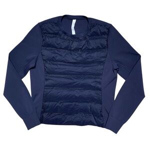 Lululemon Women’s Down & Around Crewneck Insulated Sweater Size 6 Midnight Navy